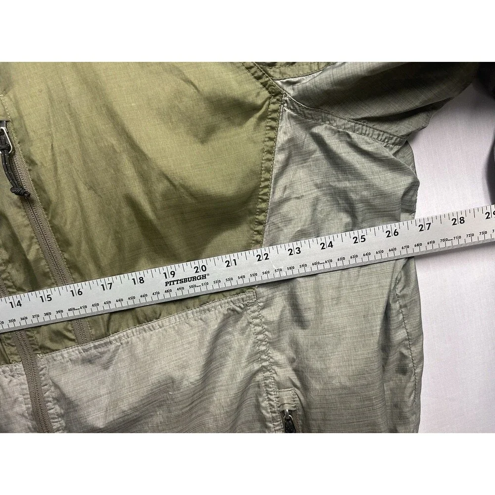 LL Bean Windbreaker Jacket Mesh Lined Pockets Full Zip Green Bomber Men’s XXL
